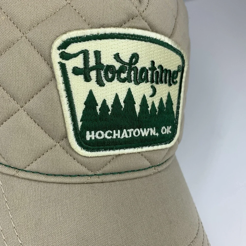 Hochatime Patch Hat Hochatown OK Quilted Green Mesh Adjustable Snap Baseball Cap